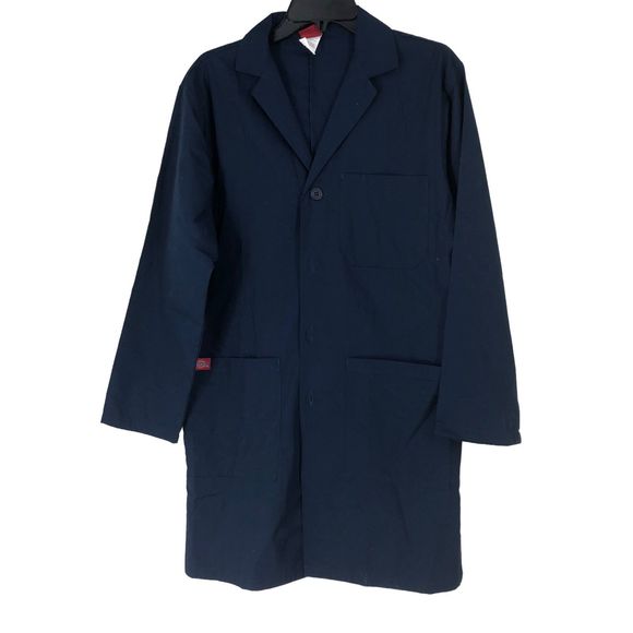 NWOT Dickies Navy Lab Jacket, Button Front, Large Front Pockets SZ XS - Picture 3 of 9